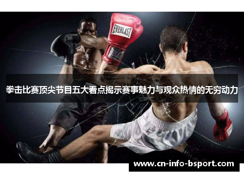 拳击比赛顶尖节目五大看点揭示赛事魅力与观众热情的无穷动力 拳击比赛顶尖节目五大看点揭示赛事魅力与观众热情的无穷动力